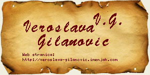 Veroslava Gilanović vizit kartica